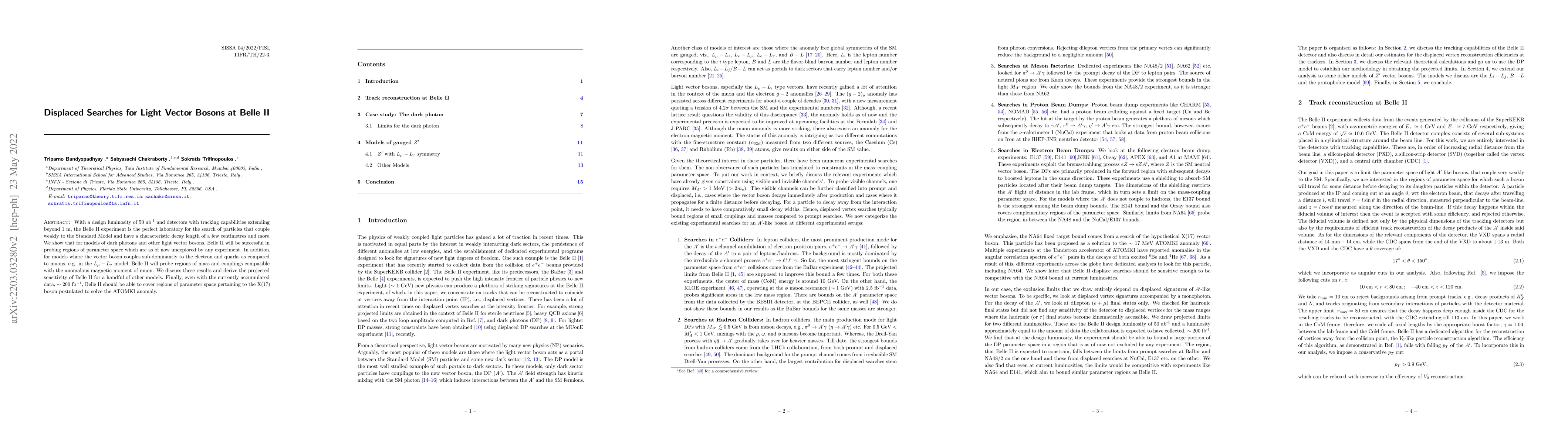 Thumbnail for Displaced Searches for Light Vector Bosons at Belle II