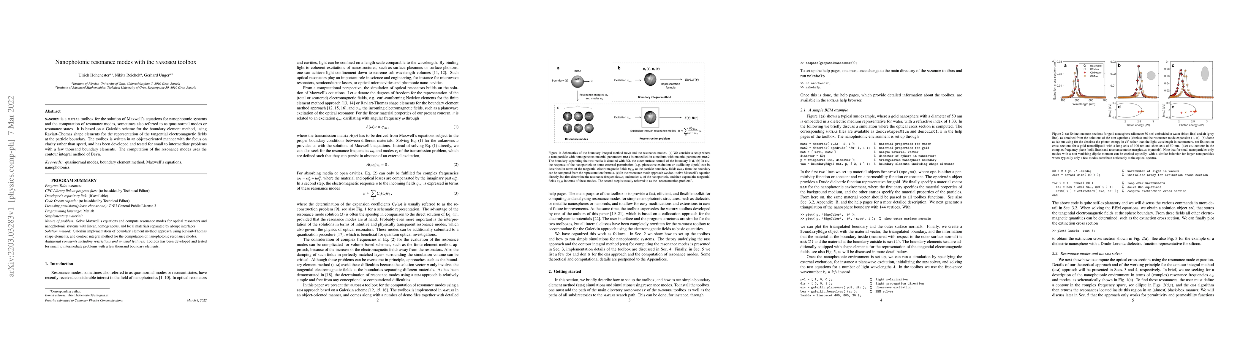 Thumbnail for Nanophotonic resonance modes with the nanobem toolbox