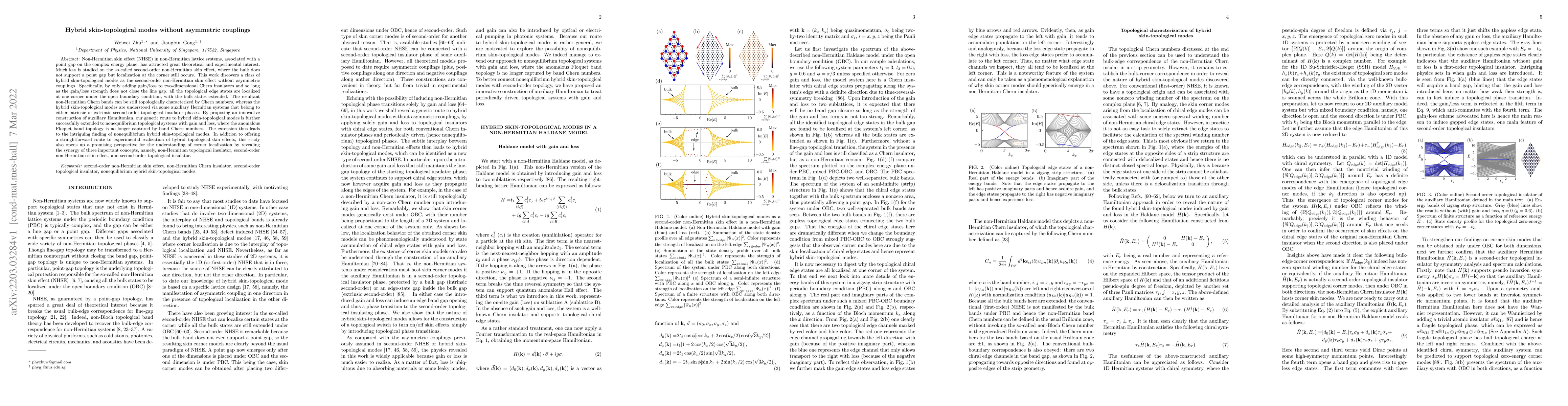 Thumbnail for Hybrid skin-topological modes without asymmetric couplings