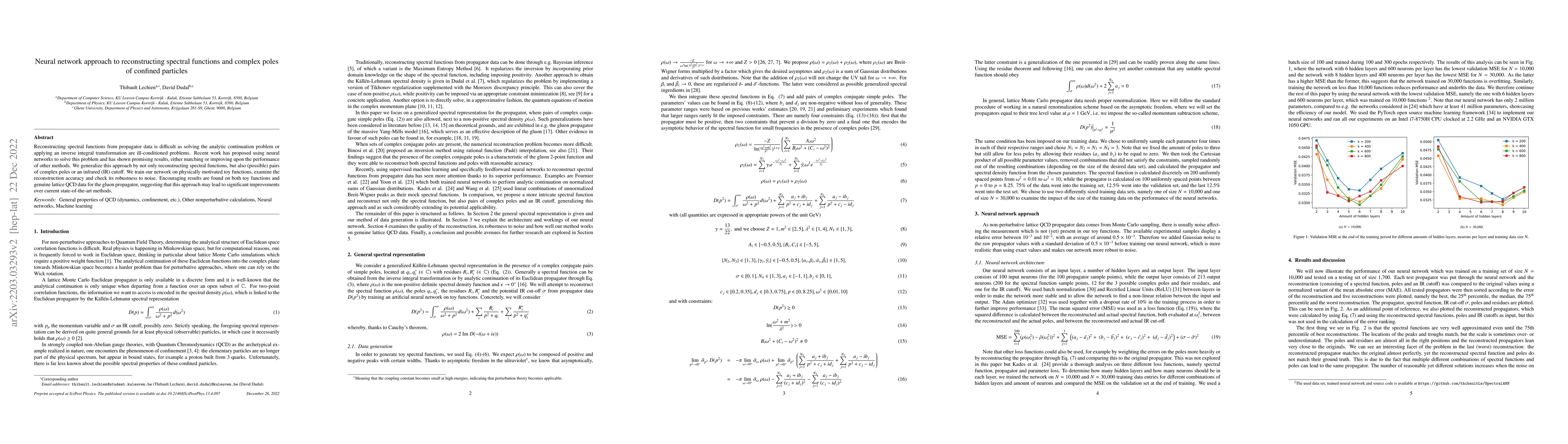 Thumbnail for Neural network approach to reconstructing spectral functions and complex
  poles of confined particles