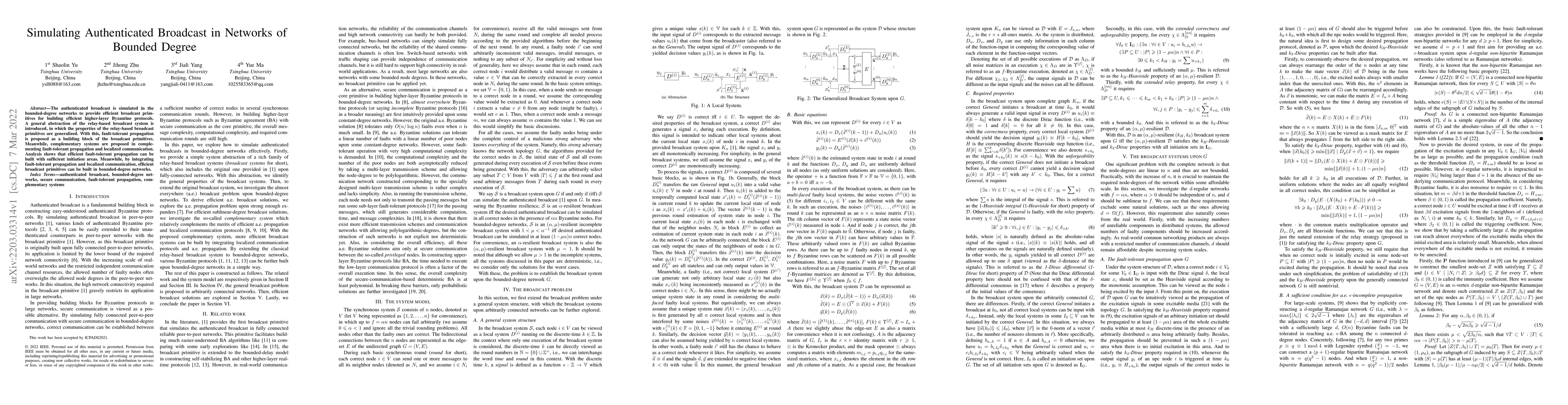 Thumbnail for Simulating Authenticated Broadcast in Networks of Bounded Degree
