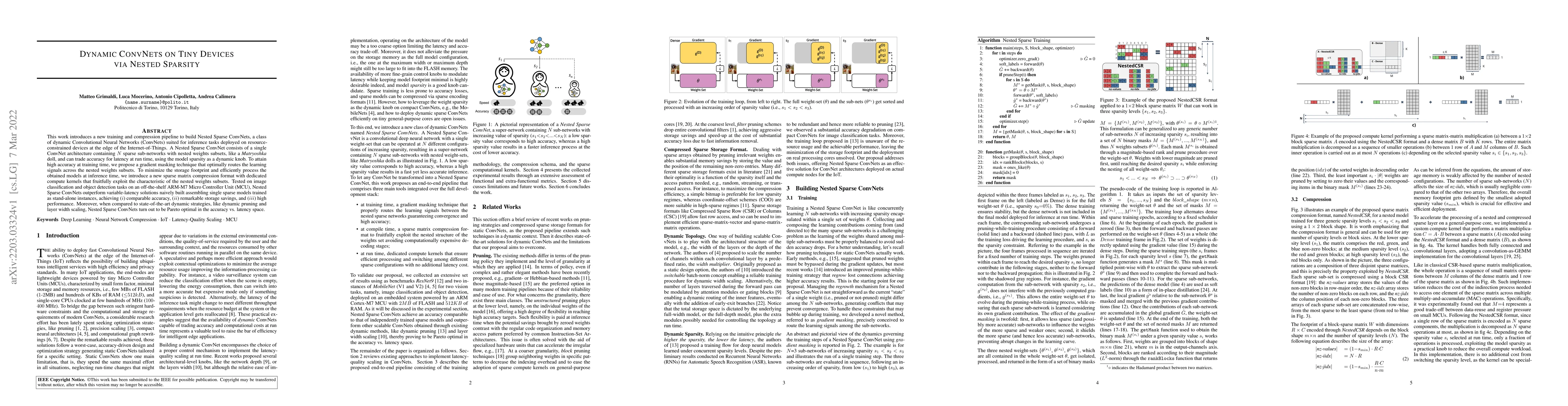 Thumbnail for Dynamic ConvNets on Tiny Devices via Nested Sparsity