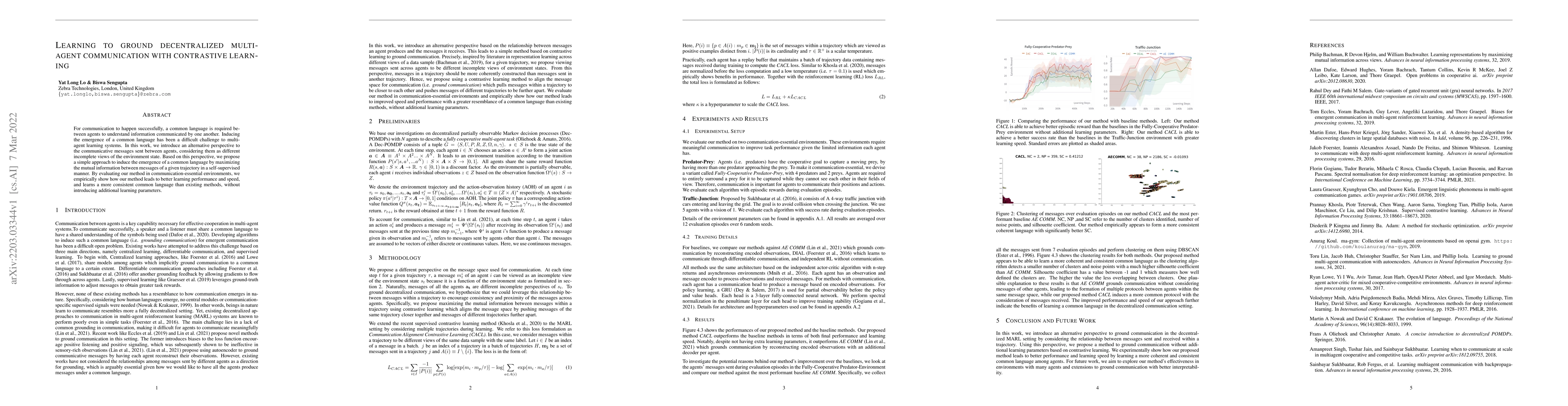 Thumbnail for Learning to Ground Decentralized Multi-Agent Communication with
  Contrastive Learning