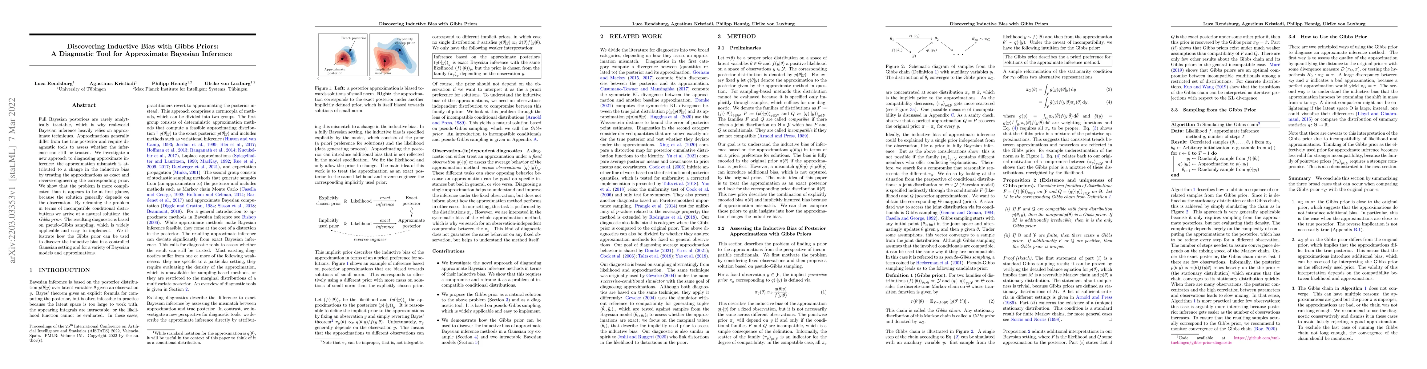 Thumbnail for Discovering Inductive Bias with Gibbs Priors: A Diagnostic Tool for
  Approximate Bayesian Inference