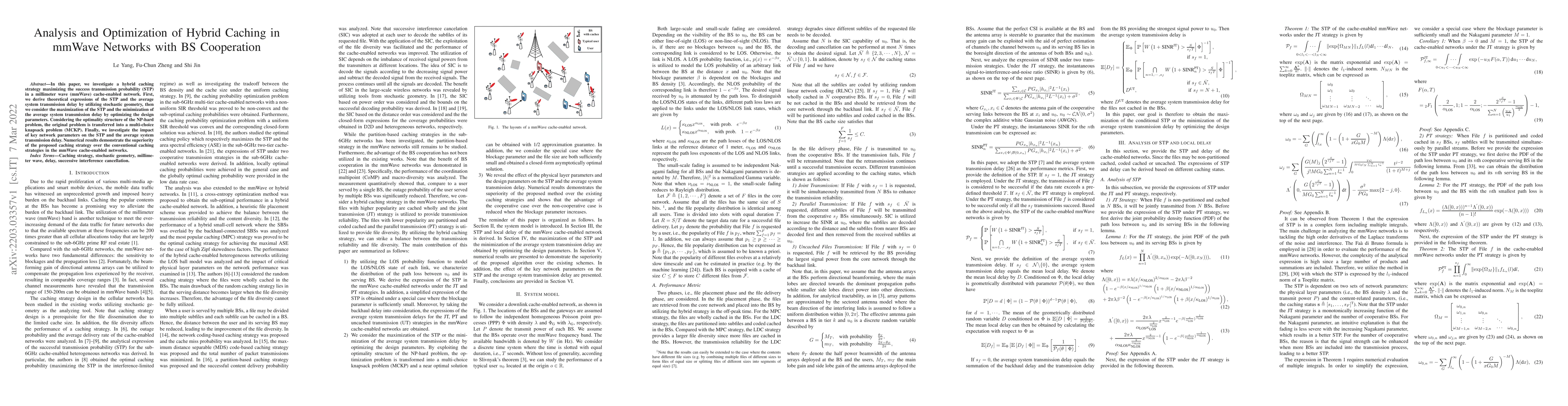 Thumbnail for Analysis and Optimization of Hybrid Caching in mmWave Networks with BS
  Cooperation