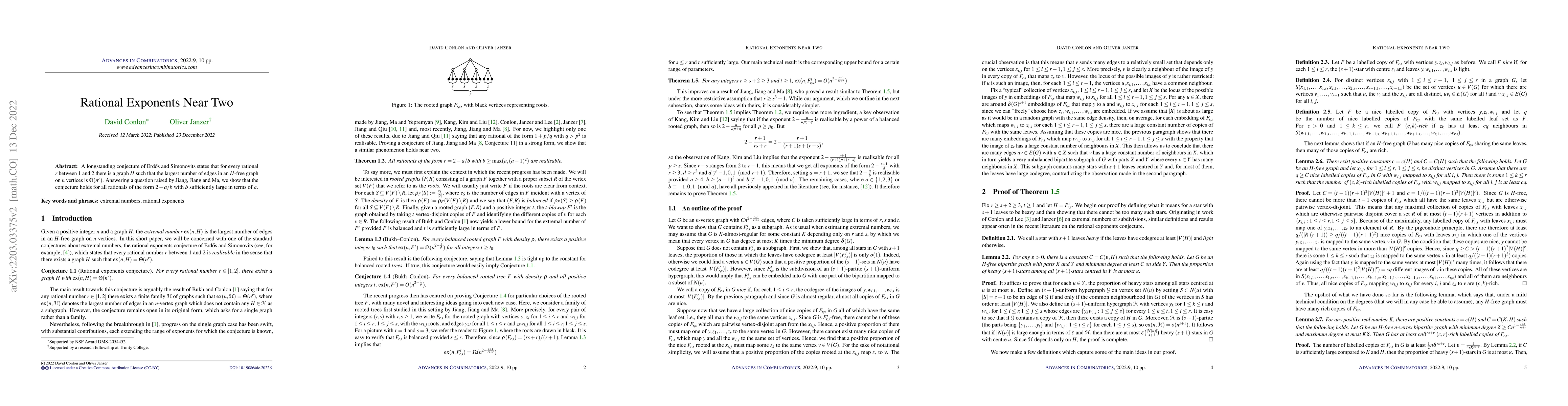 Thumbnail for Rational exponents near two