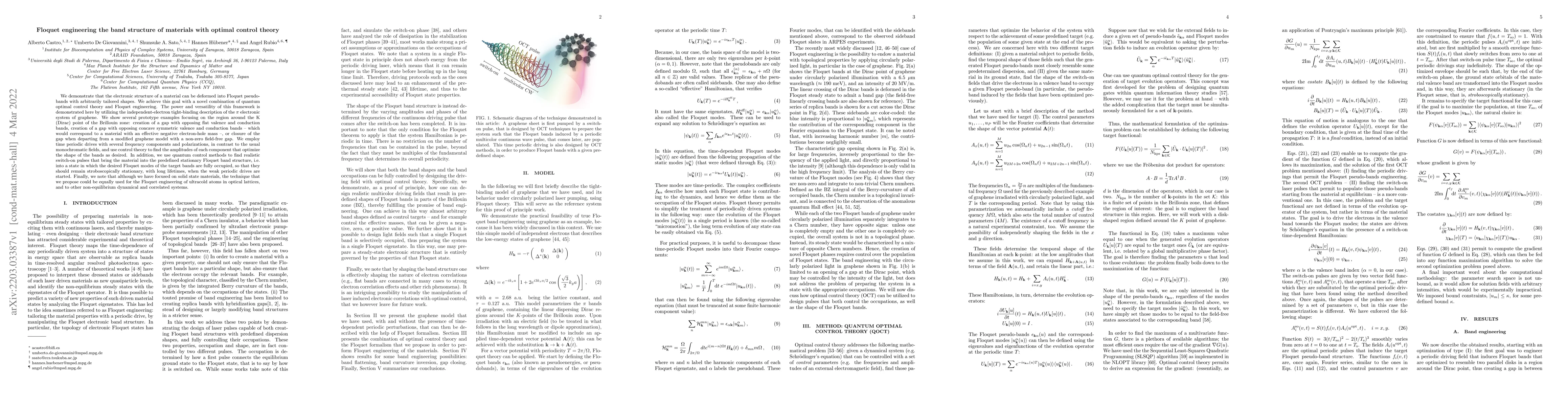 Thumbnail for Floquet engineering the band structure of materials with optimal control
  theory