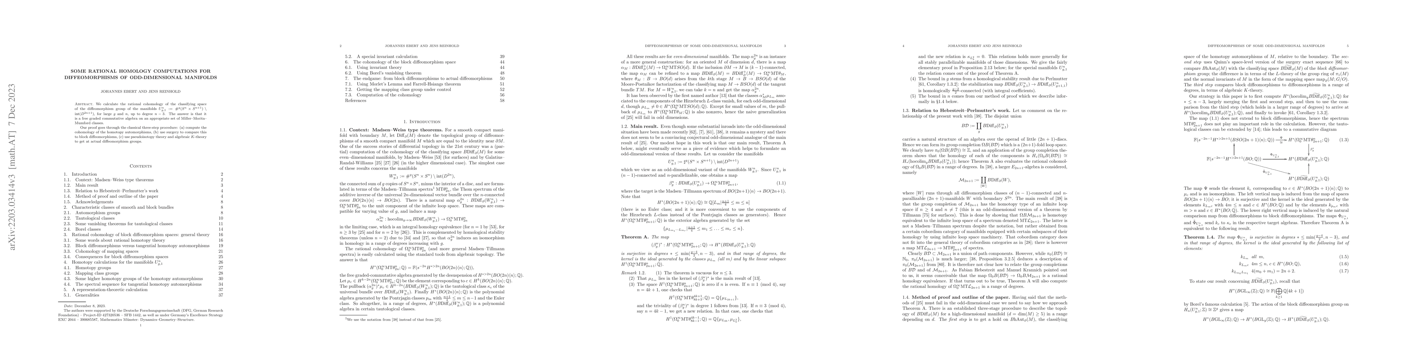 Thumbnail for Some rational homology computations for diffeomorphisms of
  odd-dimensional manifolds