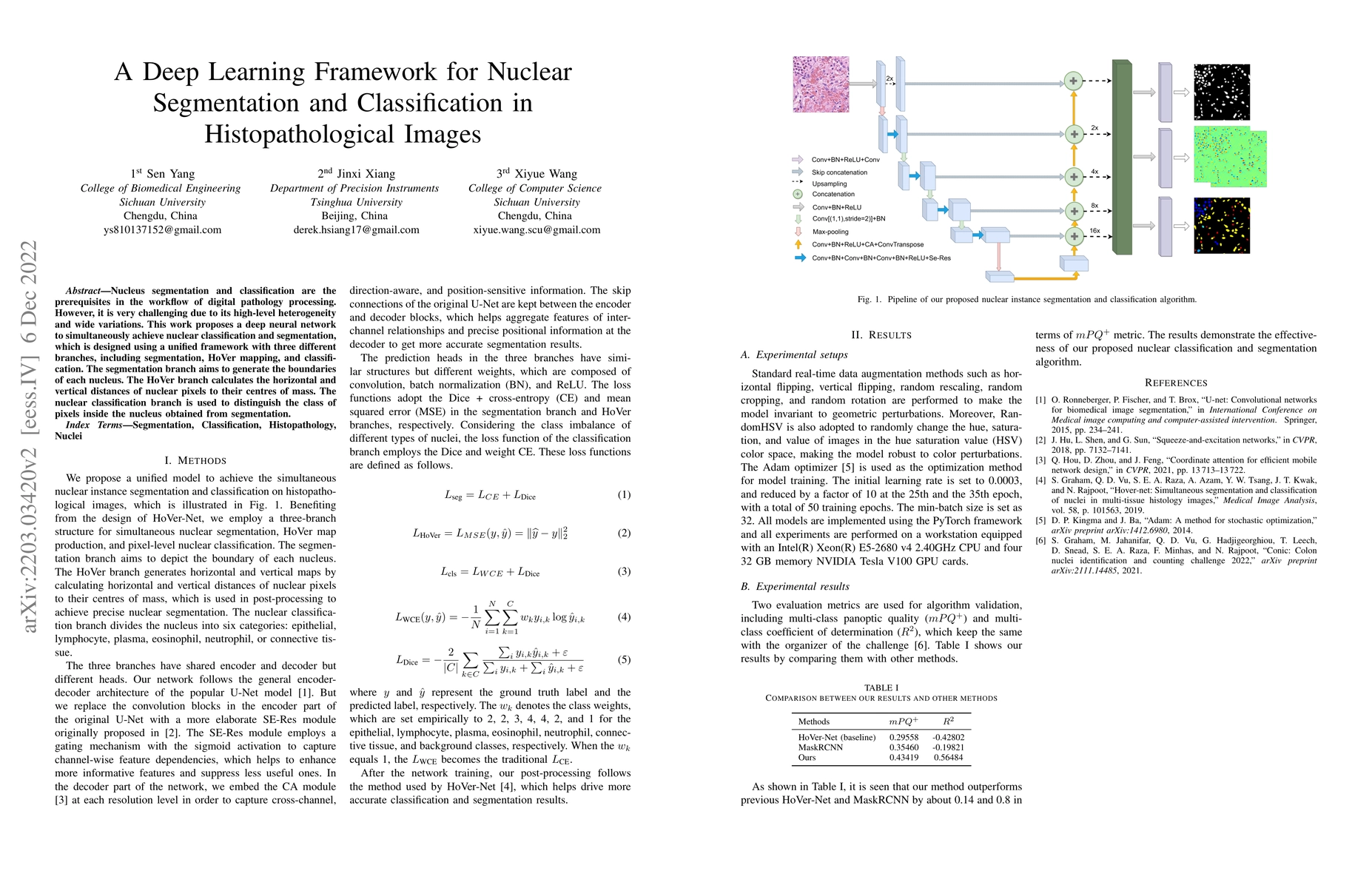 Thumbnail for A Deep Learning Framework for Nuclear Segmentation and Classification in
  Histopathological Images
