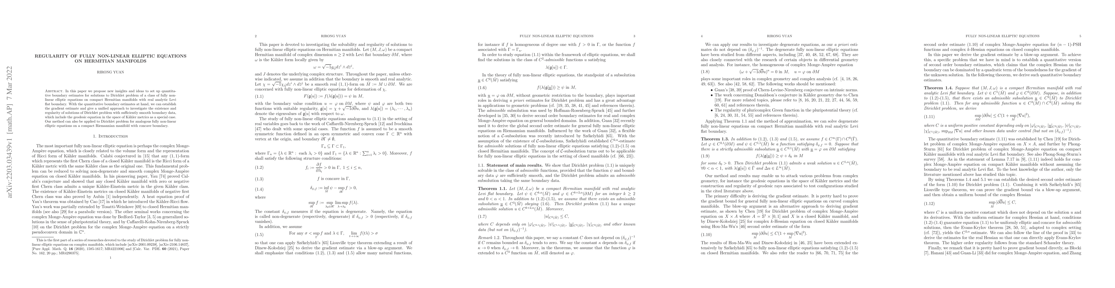 Thumbnail for Regularity of fully non-linear elliptic equations on Hermitian manifolds