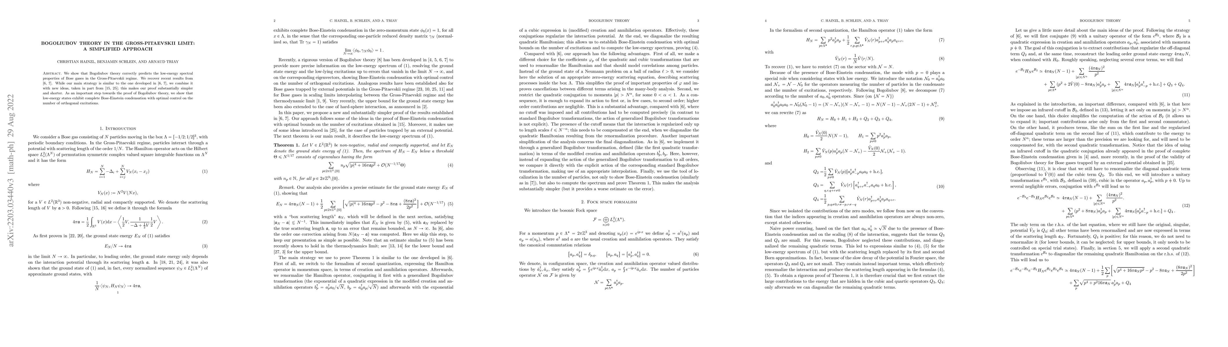 Thumbnail for Bogoliubov Theory in the Gross-Pitaevskii Limit: a Simplified Approach