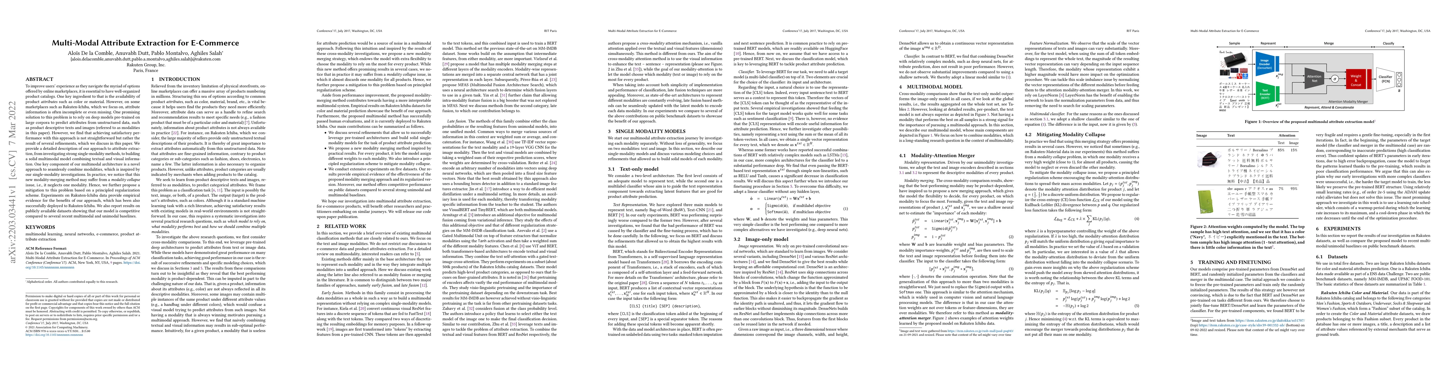 Thumbnail for Multi-Modal Attribute Extraction for E-Commerce