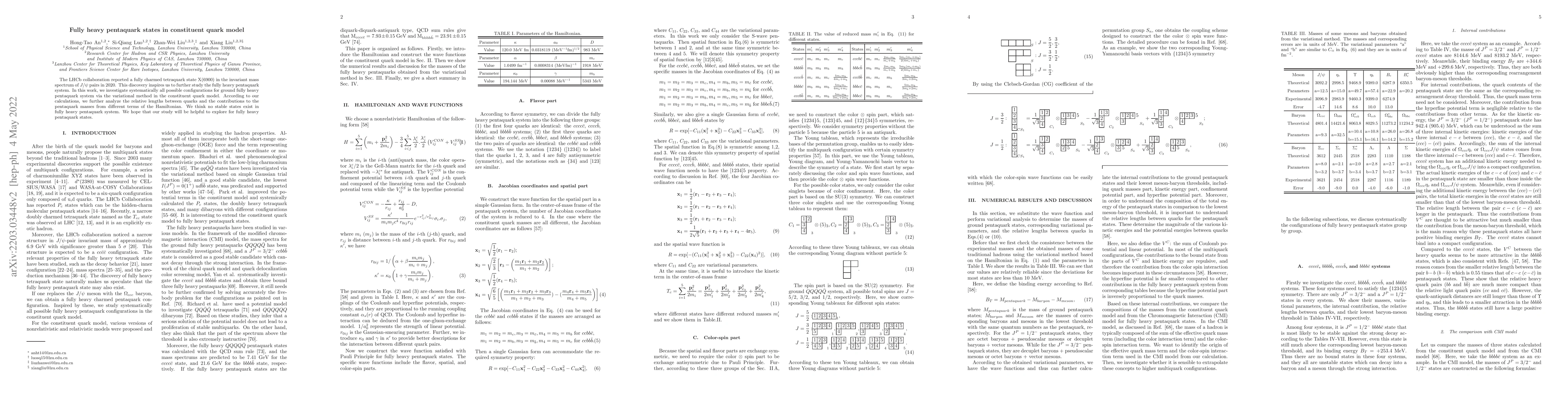 Thumbnail for Fully heavy pentaquark states in constituent quark model
