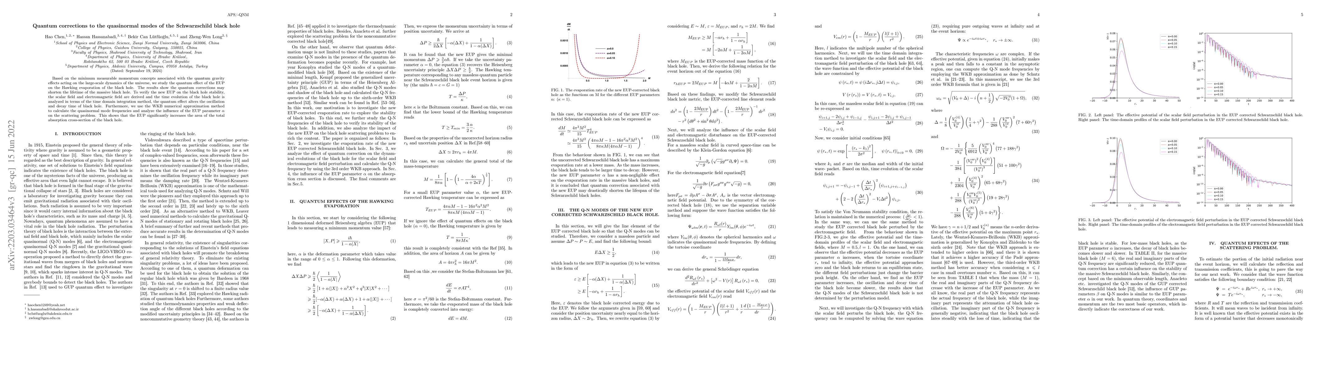 Thumbnail for Quantum corrections to the quasinormal modes of the Schwarzschild black
  hole