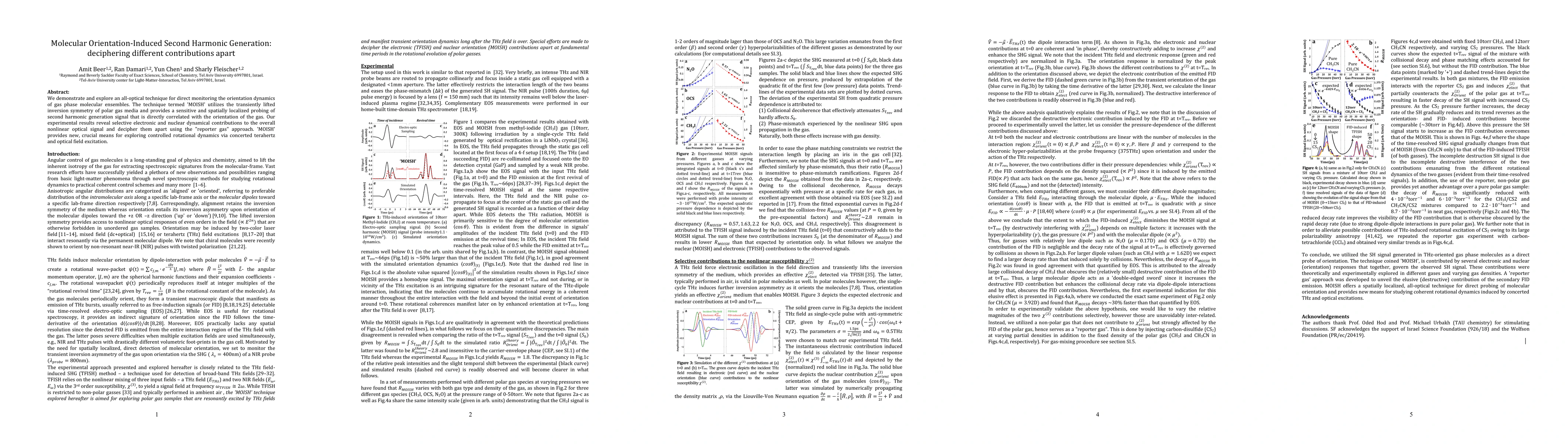 Thumbnail for Molecular Orientation-Induced Second Harmonic Generation: deciphering
  different contributions apart