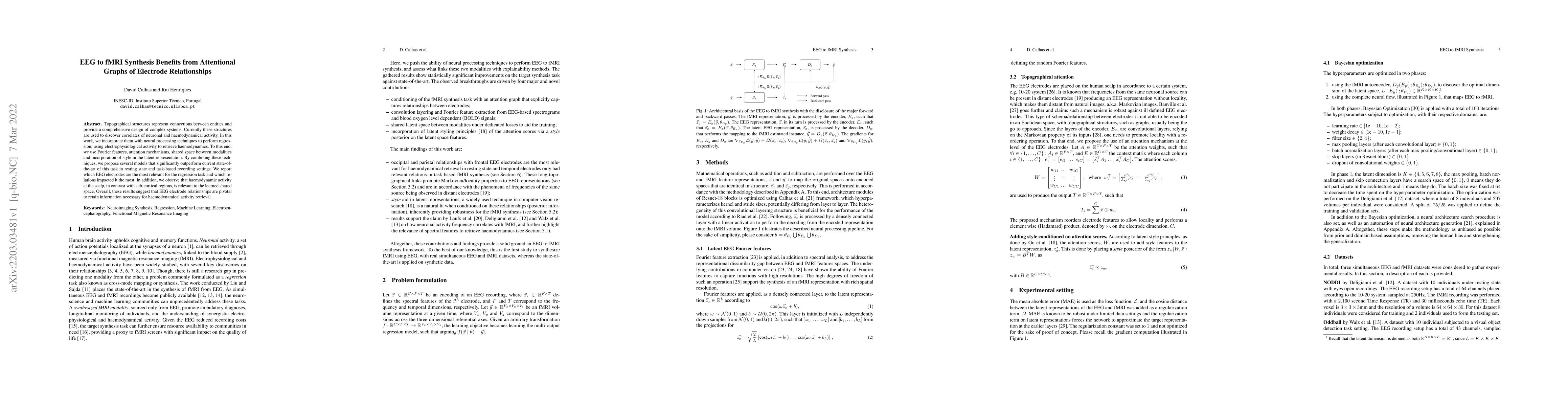 Thumbnail for EEG to fMRI Synthesis Benefits from Attentional Graphs of Electrode
  Relationships