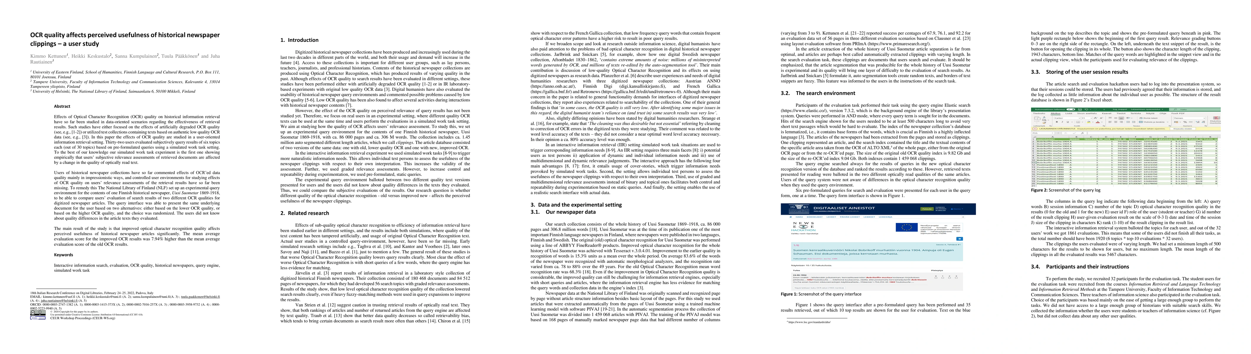 Thumbnail for OCR quality affects perceived usefulness of historical newspaper
  clippings -- a user study