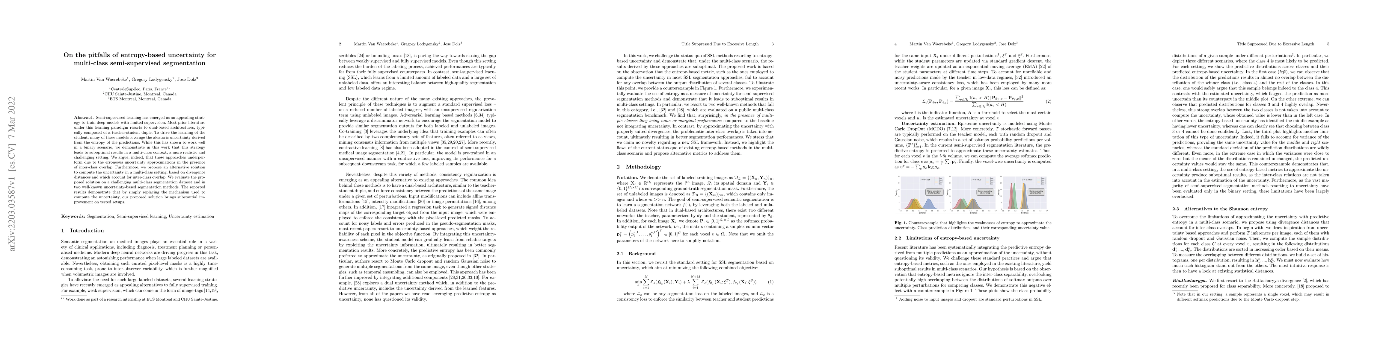 Thumbnail for On the pitfalls of entropy-based uncertainty for multi-class
  semi-supervised segmentation