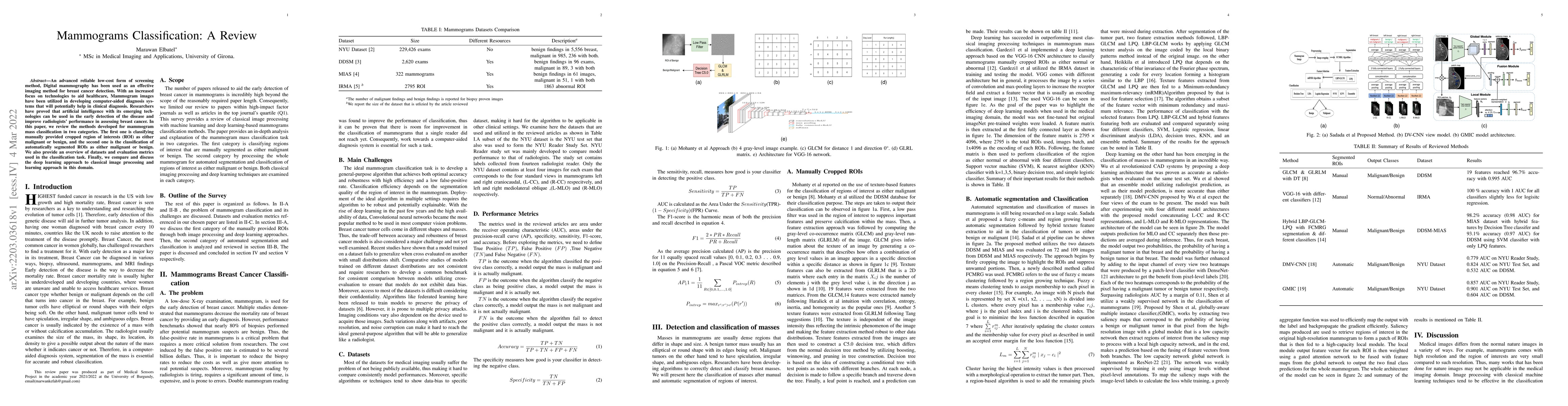 Thumbnail for Mammograms Classification: A Review