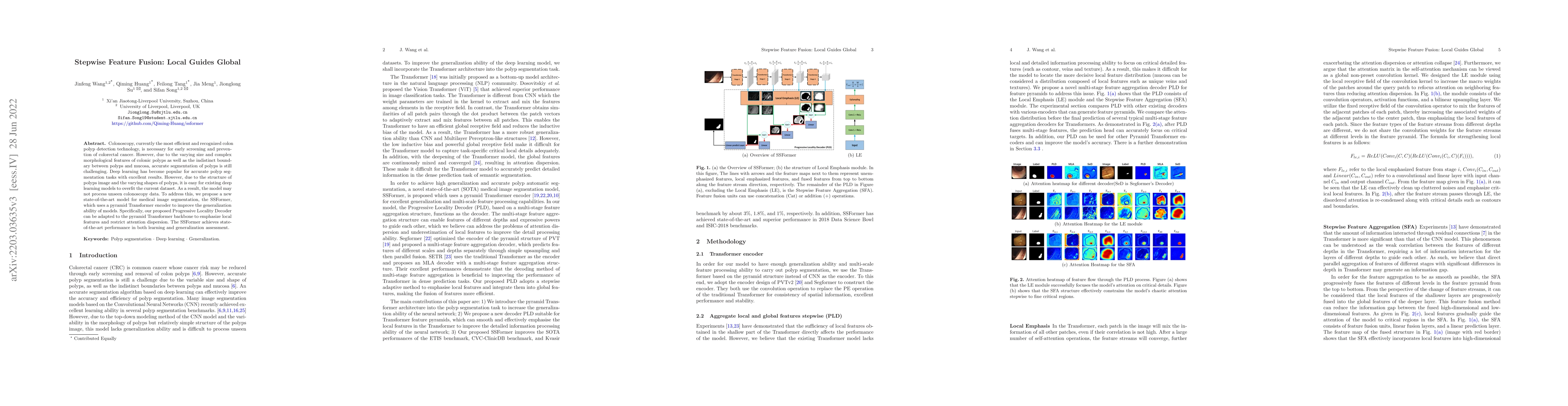 Thumbnail for Stepwise Feature Fusion: Local Guides Global