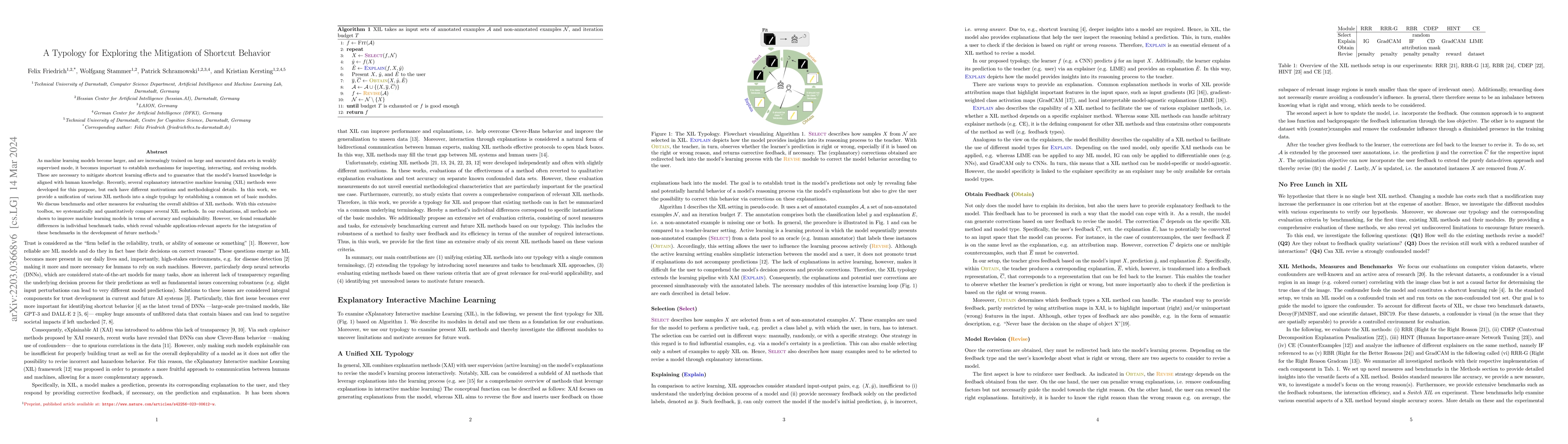 Thumbnail for A Typology for Exploring the Mitigation of Shortcut Behavior