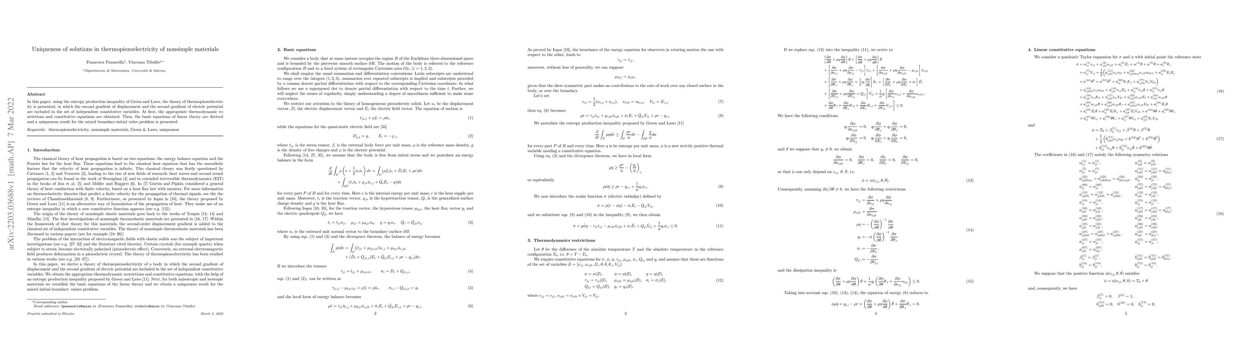 Thumbnail for Uniqueness of solutions in thermopiezoelectricity of nonsimple materials