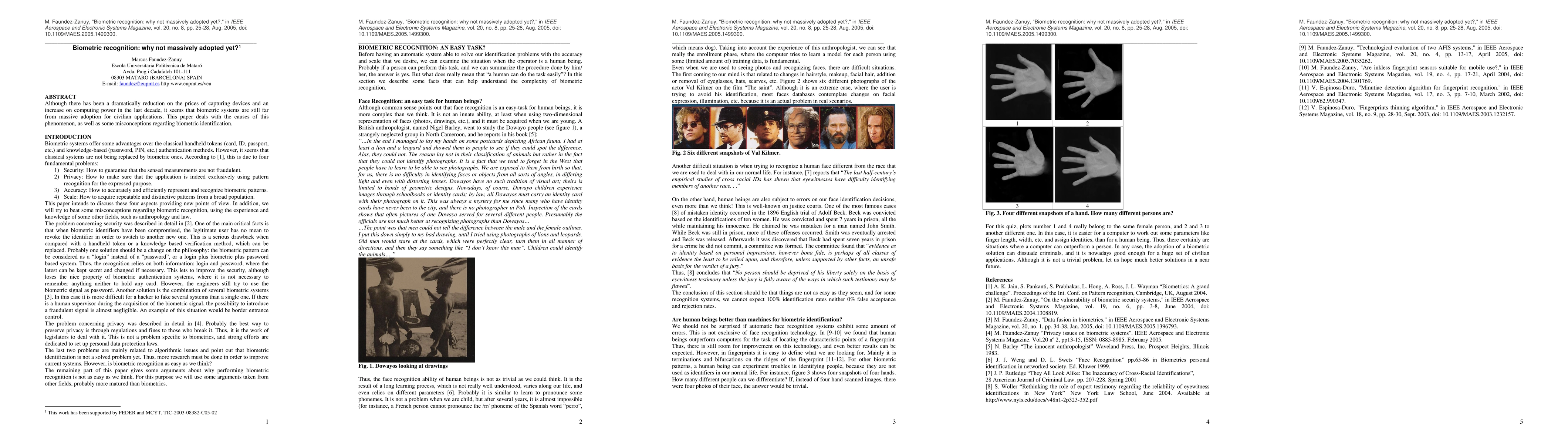 Thumbnail for Biometric recognition: why not massively adopted yet?