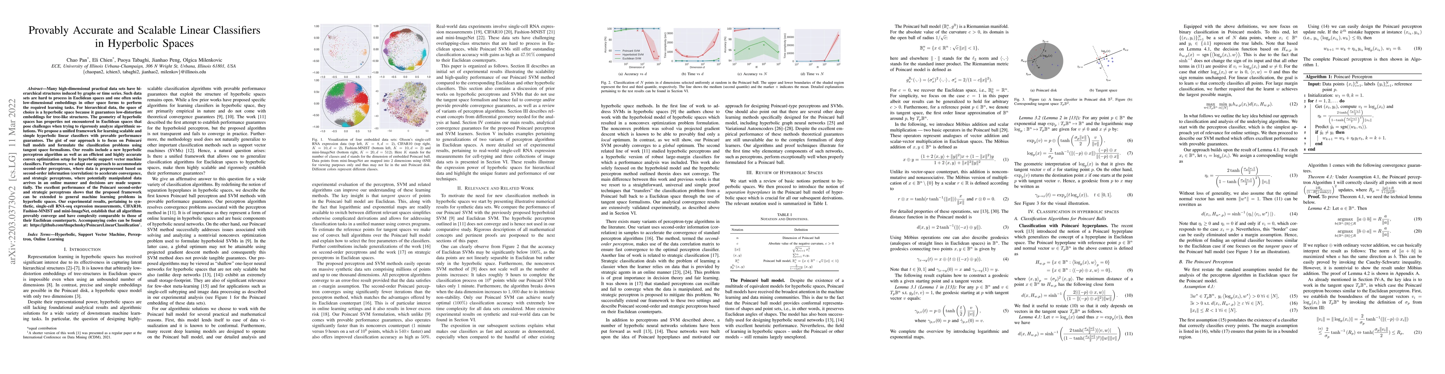 Thumbnail for Provably Accurate and Scalable Linear Classifiers in Hyperbolic Spaces