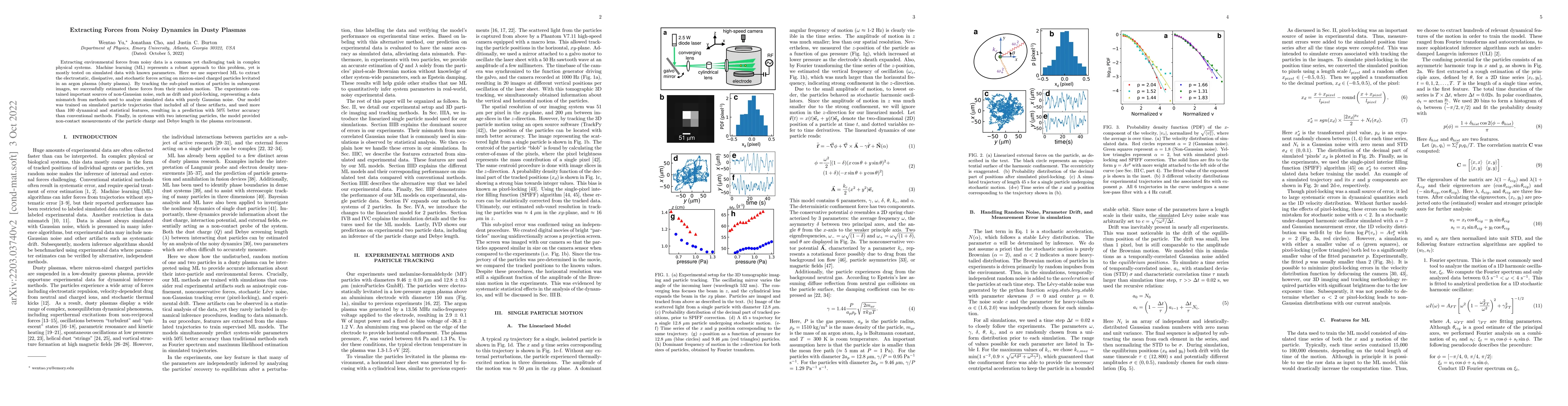 Thumbnail for Extracting Forces from Noisy Dynamics in Dusty Plasmas
