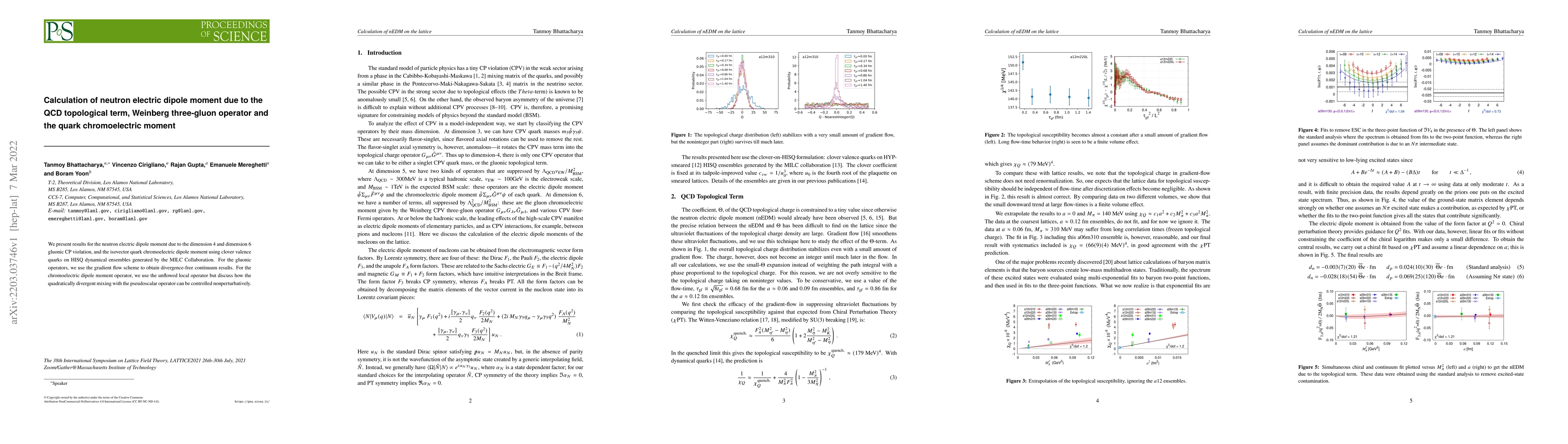Thumbnail for Calculation of neutron electric dipole moment due to the QCD topological
  term, Weinberg three-gluon operator and the quark chromoelectric moment
