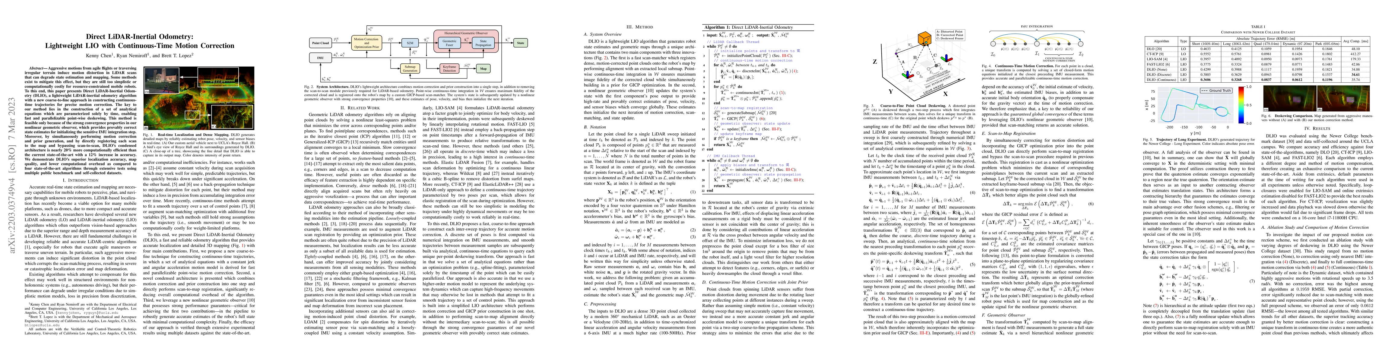 Thumbnail for Direct LiDAR-Inertial Odometry: Lightweight LIO with Continuous-Time
  Motion Correction