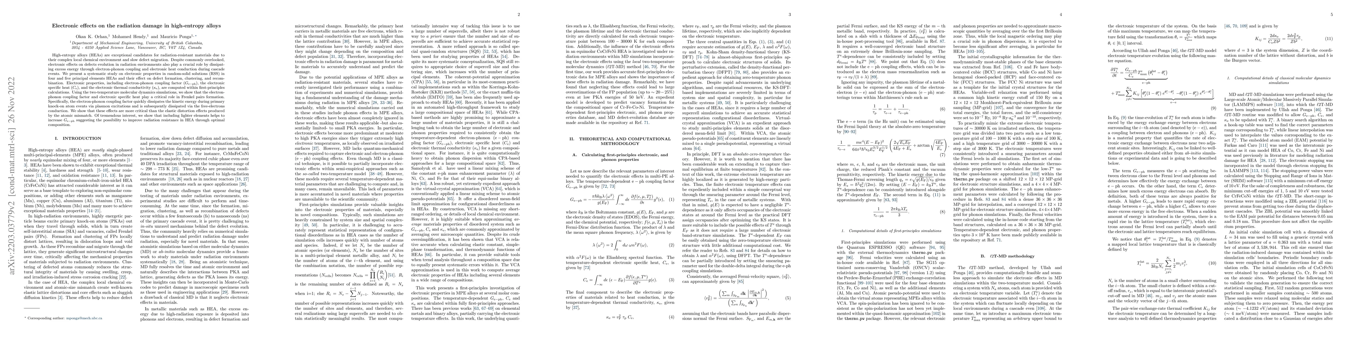 Thumbnail for Electronic effects on the radiation damage in high-entropy alloys