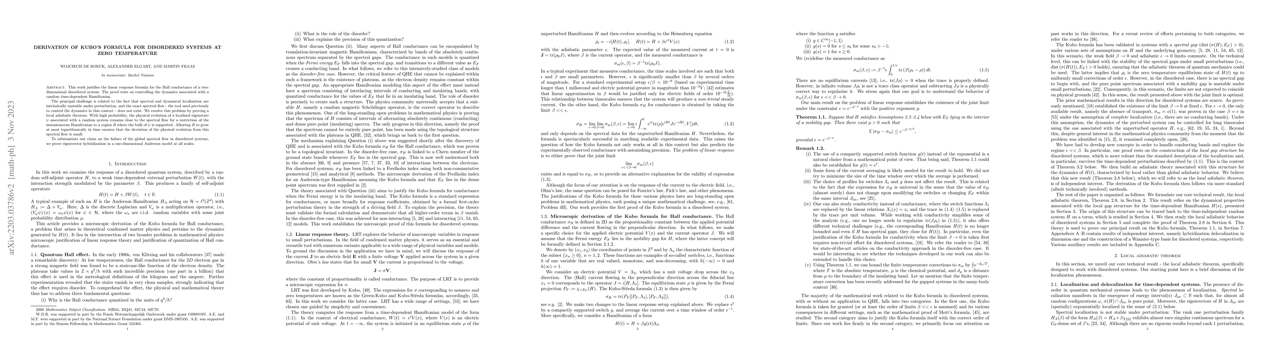 Thumbnail for Derivation of Kubo's formula for disordered systems at zero temperature
