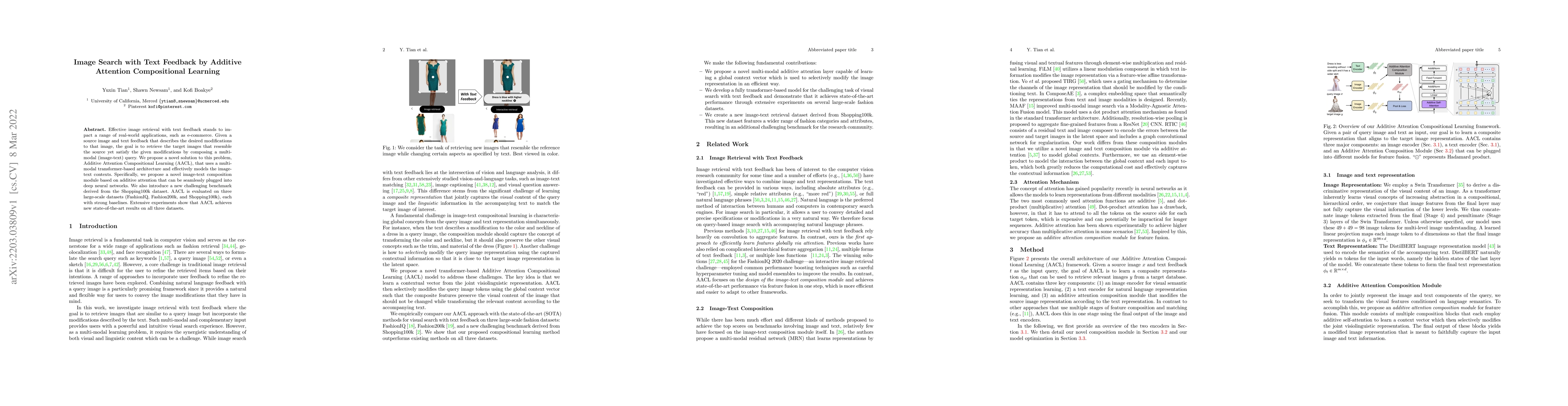 Thumbnail for Image Search with Text Feedback by Additive Attention Compositional
  Learning