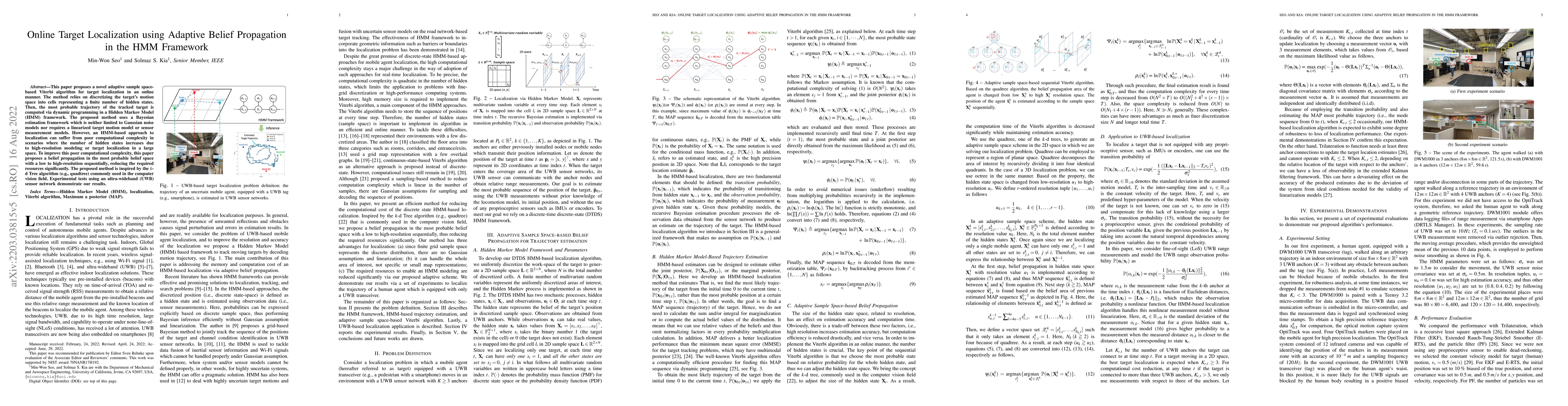 Thumbnail for Online Target Localization using Adaptive Belief Propagation in the HMM
  Framework