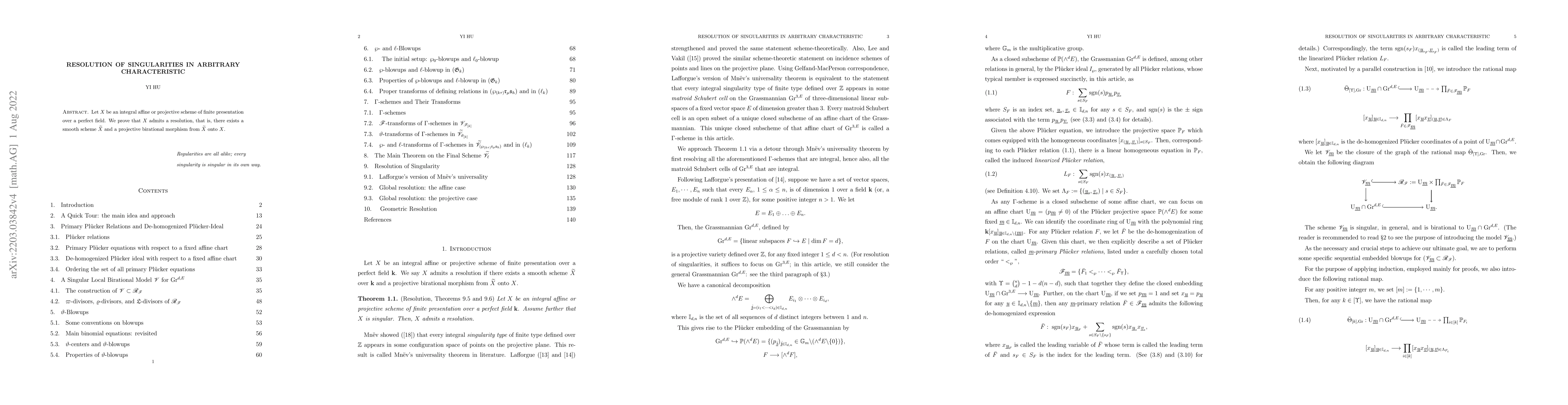 Thumbnail for Resolution of Singularities in Arbitrary Characteristic