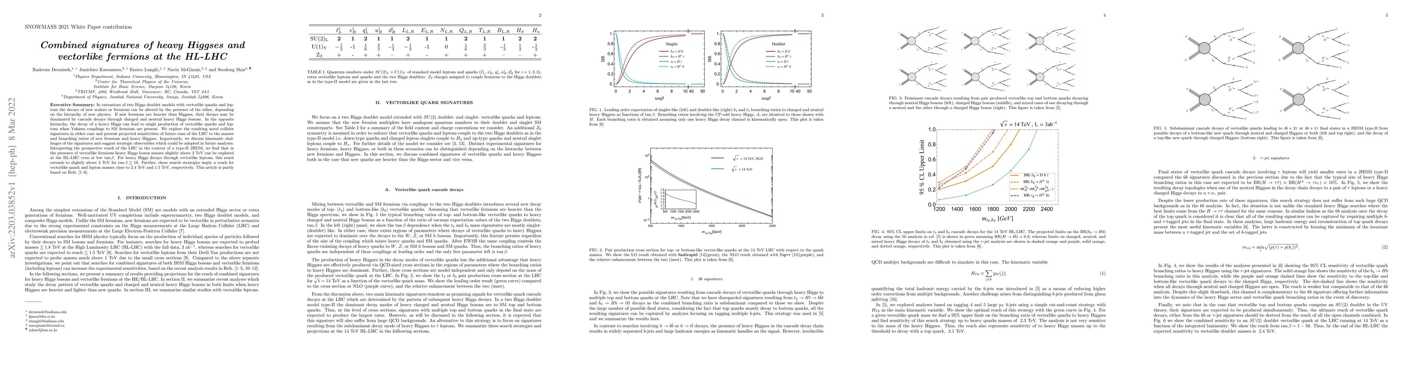 Thumbnail for Combined signatures of heavy Higgses and vectorlike fermions at the
  HL-LHC