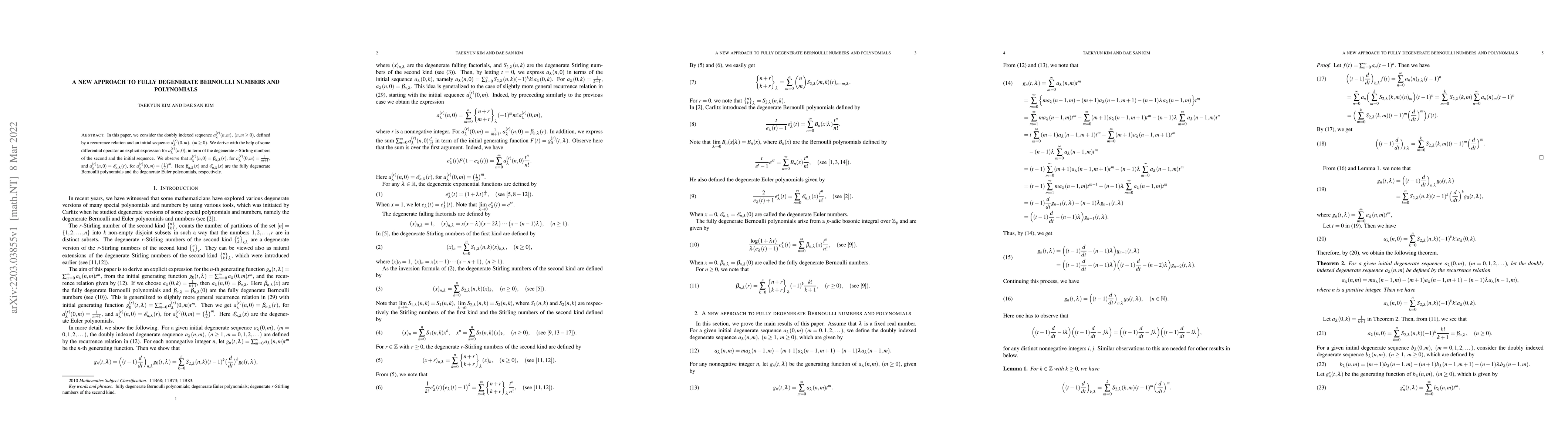 Thumbnail for A new Approach to fully degenerate Bernoulli numbers and polynomials