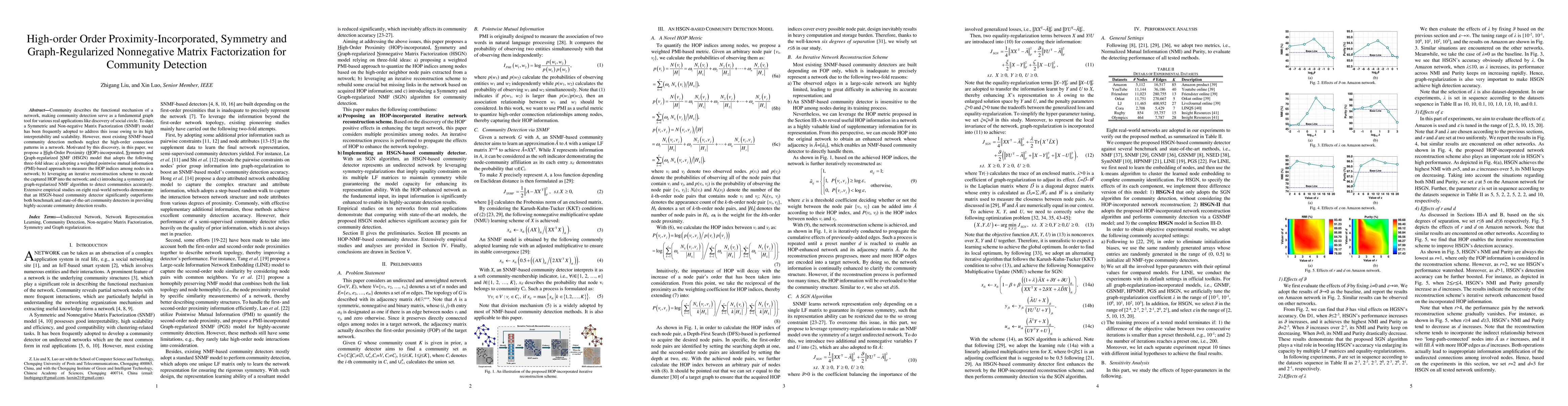 Thumbnail for High-order Order Proximity-Incorporated, Symmetry and Graph-Regularized
  Nonnegative Matrix Factorization for Community Detection