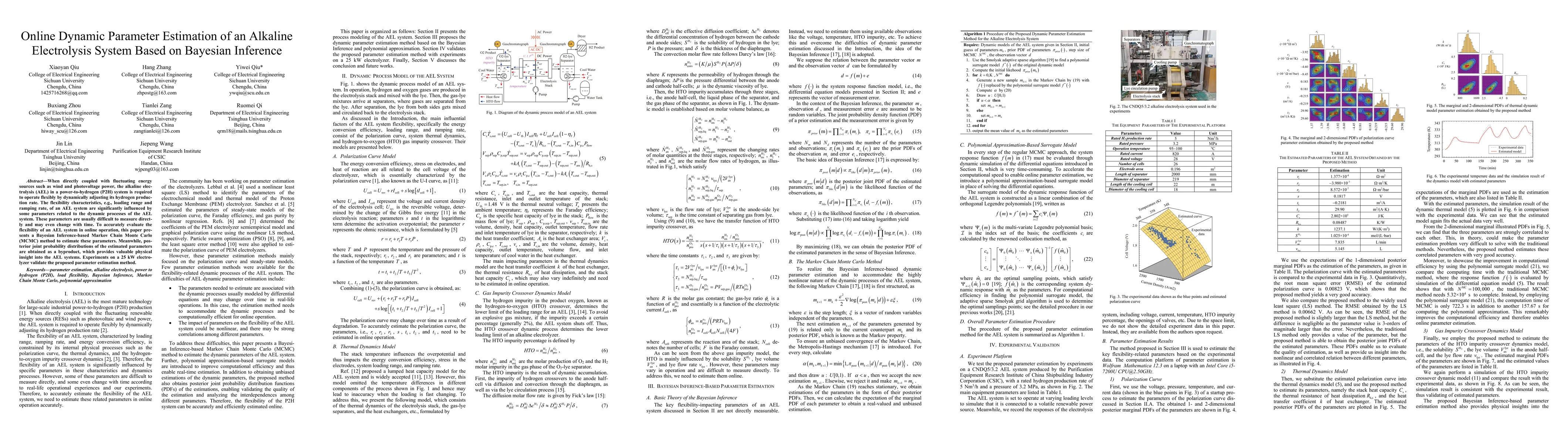 Thumbnail for Online Dynamic Parameter Estimation of an Alkaline Electrolysis System
  Based on Bayesian Inference
