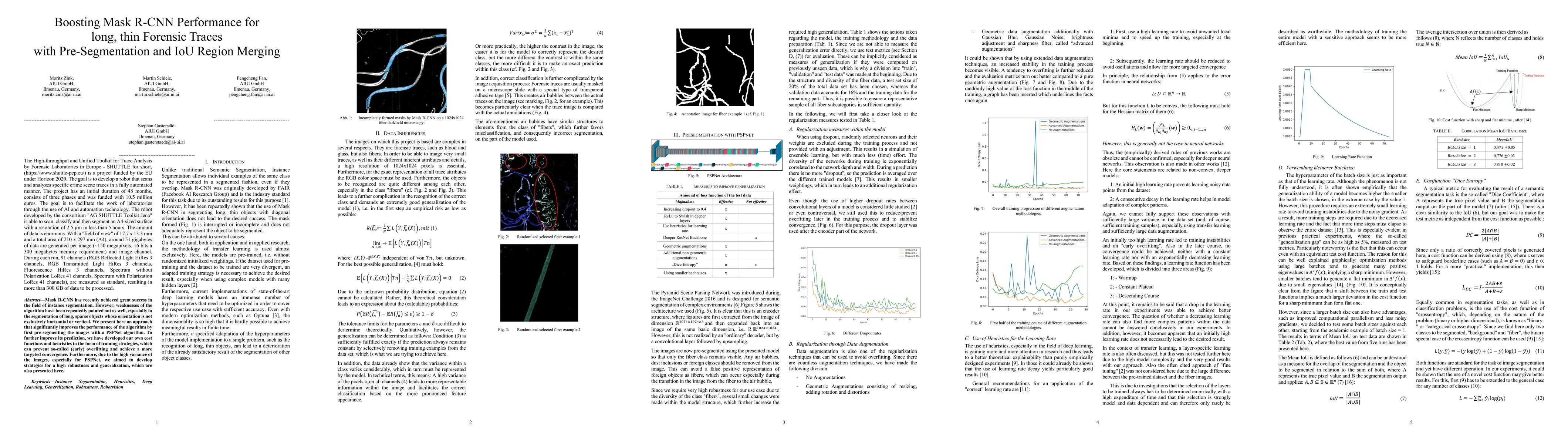 Thumbnail for Boosting Mask R-CNN Performance for Long, Thin Forensic Traces with
  Pre-Segmentation and IoU Region Merging