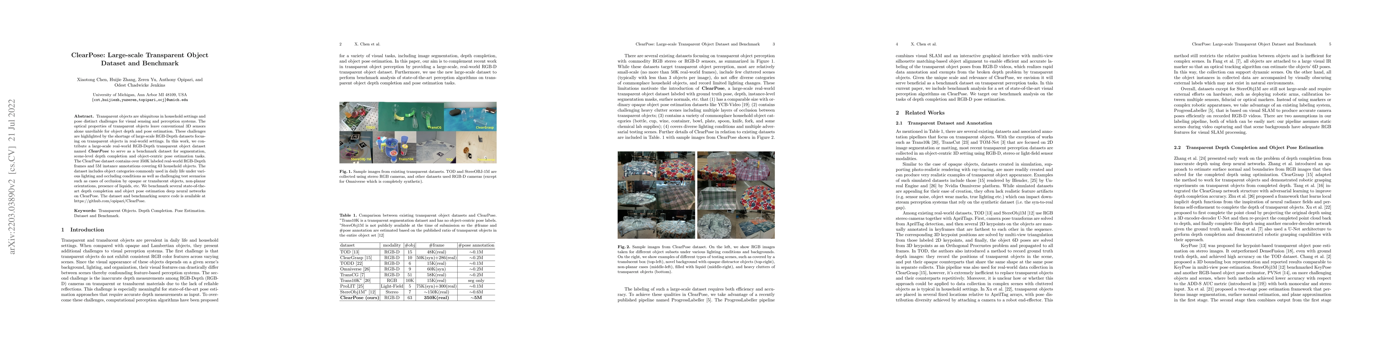 Thumbnail for ClearPose: Large-scale Transparent Object Dataset and Benchmark