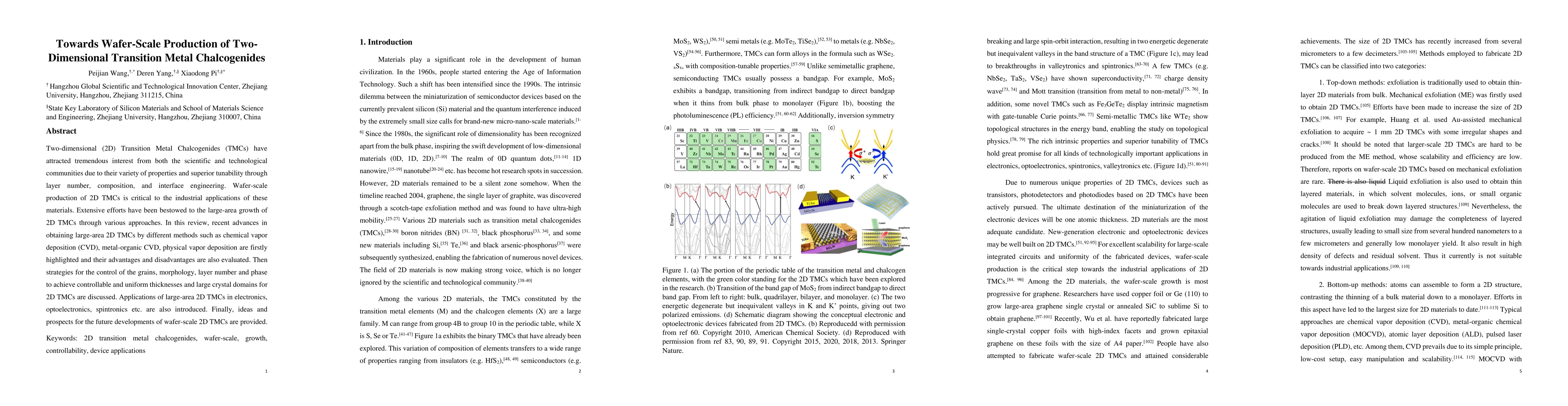 Thumbnail for Towards Wafer-Scale Production of TwoDimensional Transition Metal
  Chalcogenides