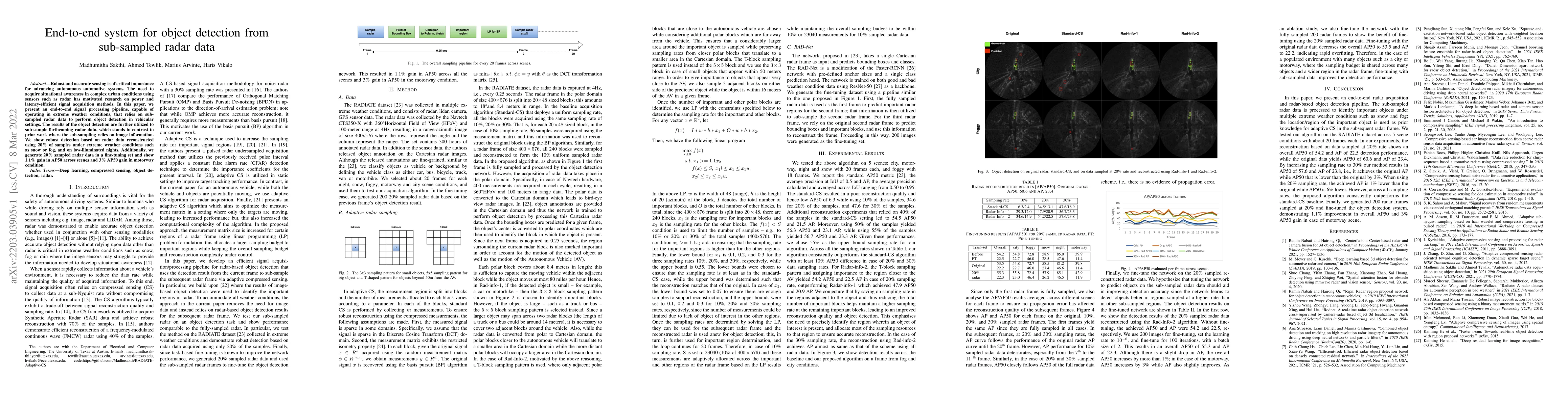 Thumbnail for End-to-end system for object detection from sub-sampled radar data