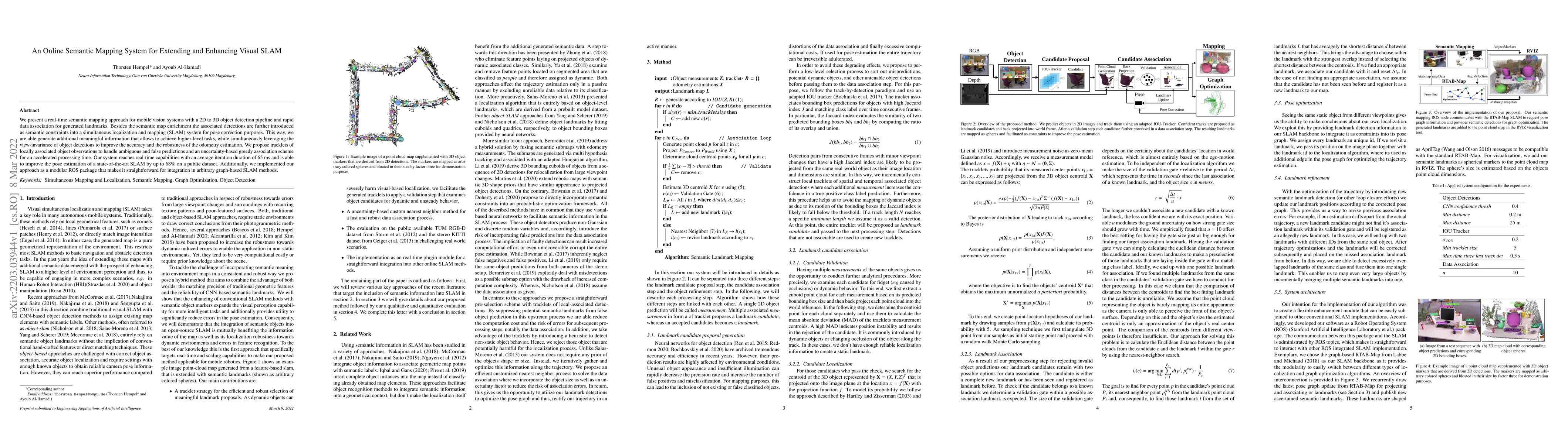 Thumbnail for An Online Semantic Mapping System for Extending and Enhancing Visual
  SLAM