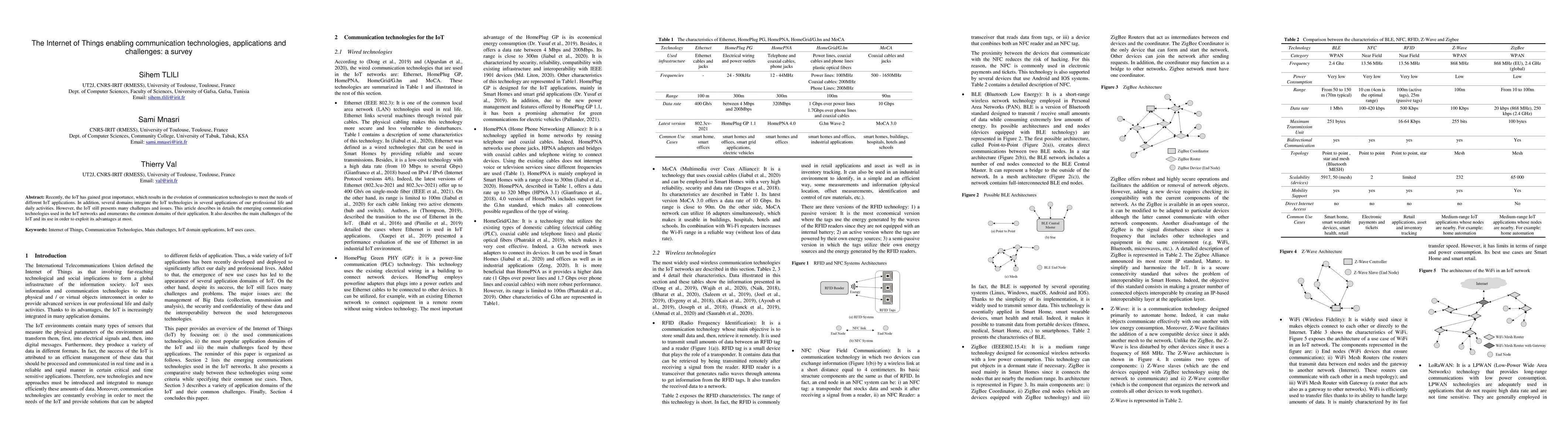 Thumbnail for The Internet of Things enabling communication technologies, applications
  and challenges: a survey