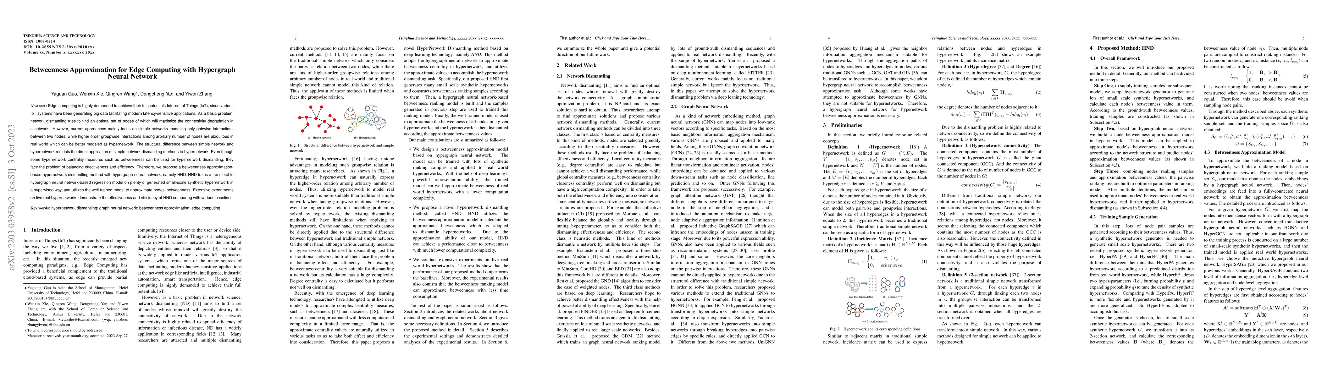 Thumbnail for Betweenness Approximation for Edge Computing with Hypergraph Neural
  Network