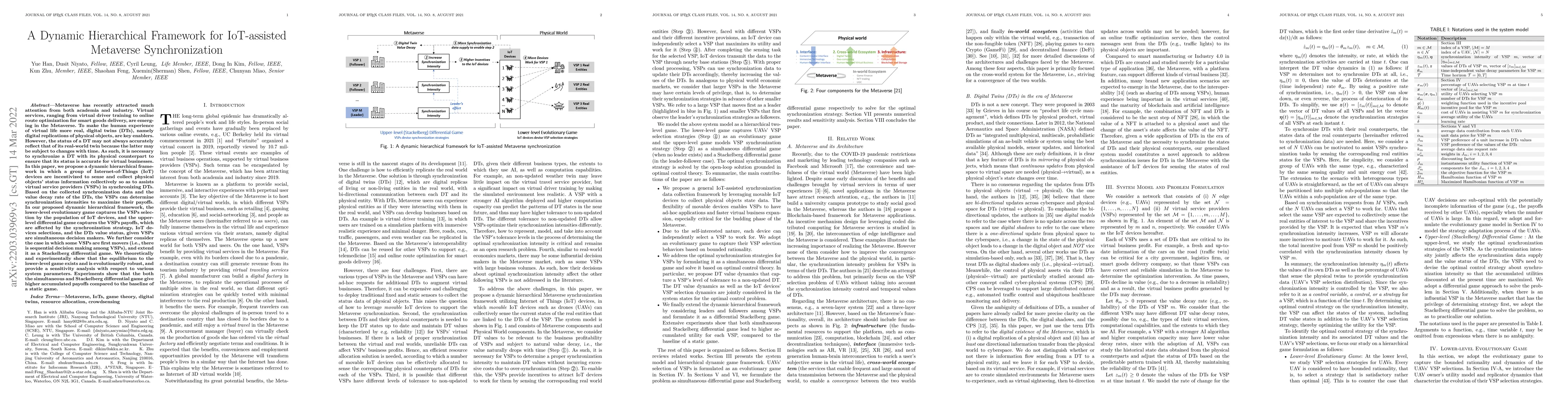 Thumbnail for A Dynamic Hierarchical Framework for IoT-assisted Metaverse
  Synchronization