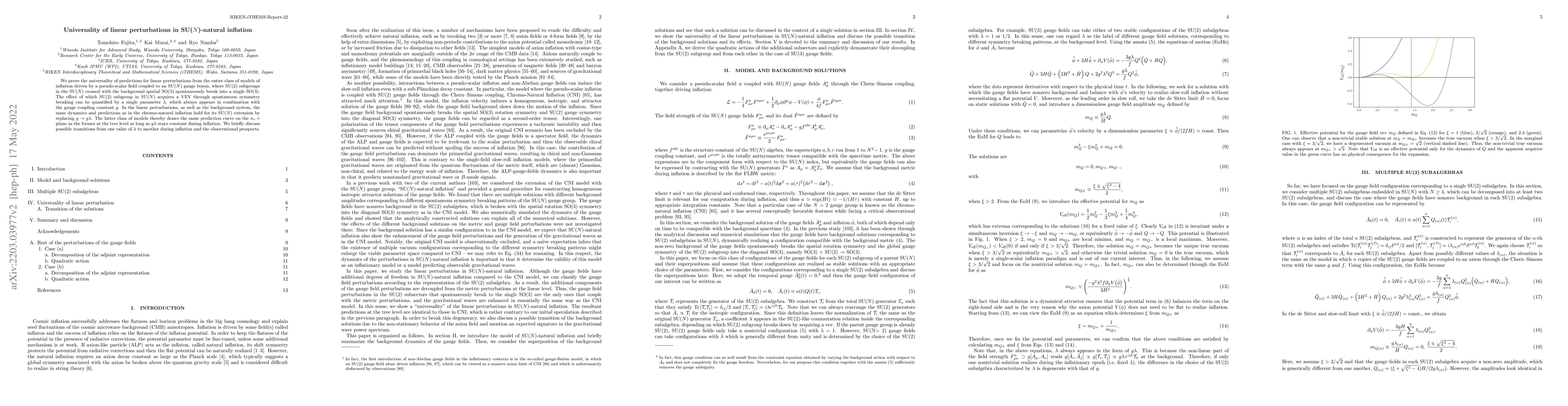 Thumbnail for Universality of linear perturbations in SU($N$)-natural inflation