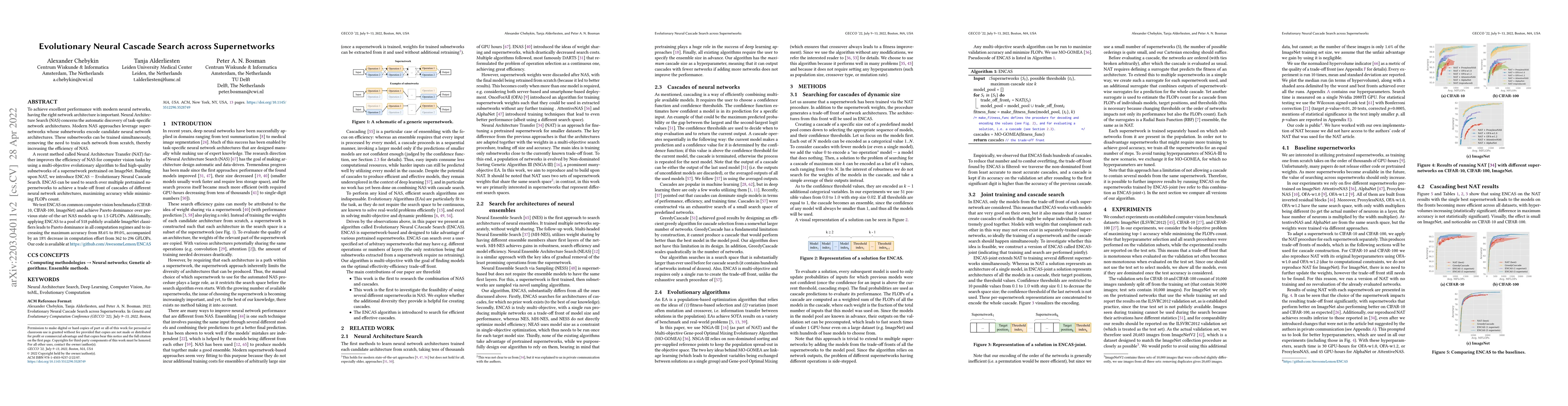 Thumbnail for Evolutionary Neural Cascade Search across Supernetworks